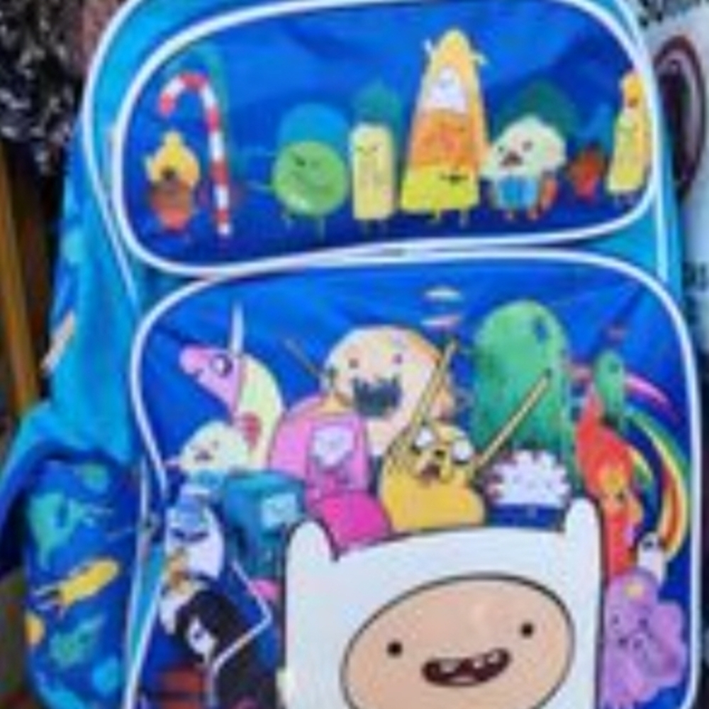 Adventure Time Multicolor Character Rolling Backpack - Picture 2 of 3